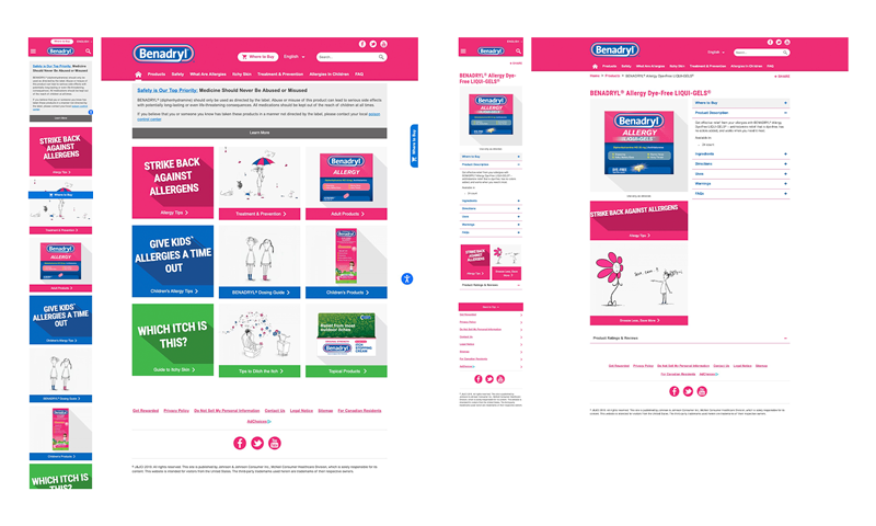 Benadryl website from 2021